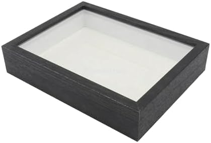 Qianly DIY Shadow Box Frame with Dried Flowers Black