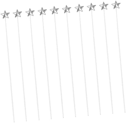 50pcs Silver Five-Pointed Star Cake Toppers
