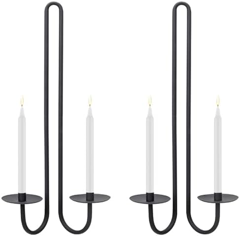 Aimto Wall Sconce Candle Holder Set of 2 Black