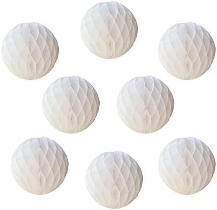 8pcs 10 inch White Honeycomb Balls for Decorations