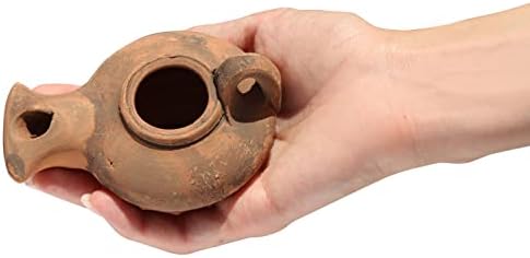 Herodian Biblical Oil Lamp with Handle - Handmade in Holy Land