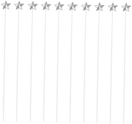 50pcs Silver Star Cake Toppers Decorative Birthday Supplies