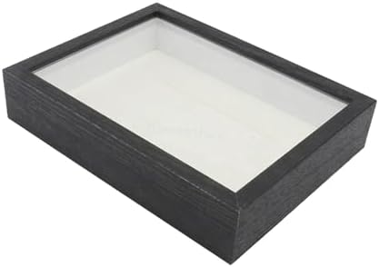Qianly DIY Shadow Box Frame with Dried Flowers Black