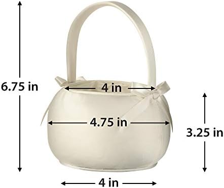 Lillian Rose Petite Ivory Satin Flower Girl Basket