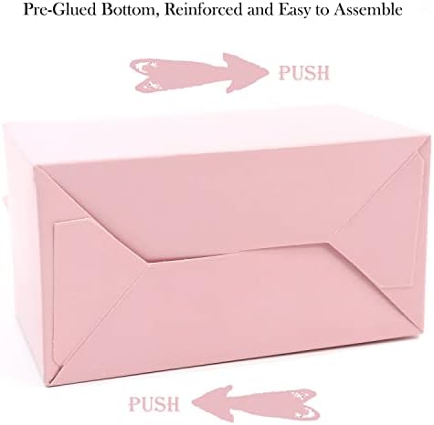 Oletx 50Pcs Pink Gable Gift Boxes for Parties