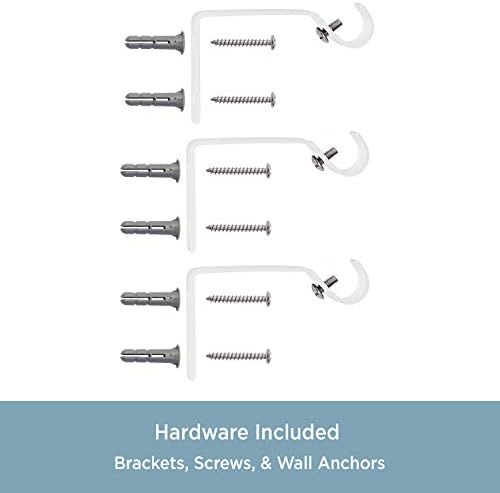 Kenney KN55251 Davenport Petite Caf Curtain Rod 48-86 Inch Adjustable White