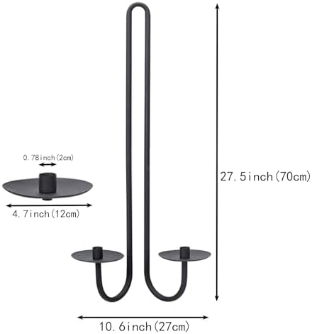 Aimto Wall Sconce Candle Holder Set of 2 Black
