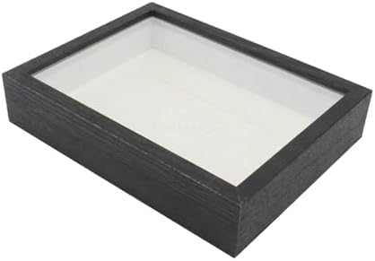Qianly DIY Shadow Box Frame with Dried Flowers Black