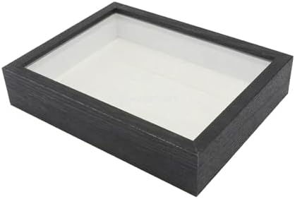 Qianly DIY Shadow Box Frame with Dried Flowers Black