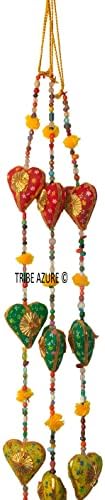 Tribe Azure Elephant Boho Wall Decor Bell Hanging
