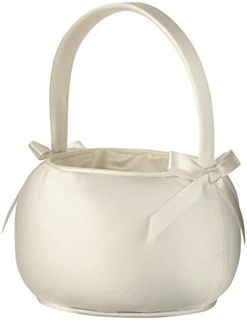 Lillian Rose Petite Ivory Satin Flower Girl Basket