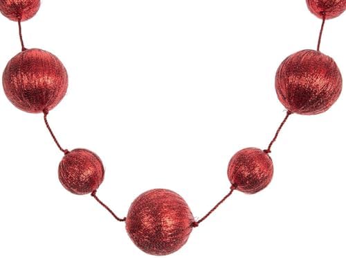 Hobby Lobby Red Metallic Ball Garland 72 Inch