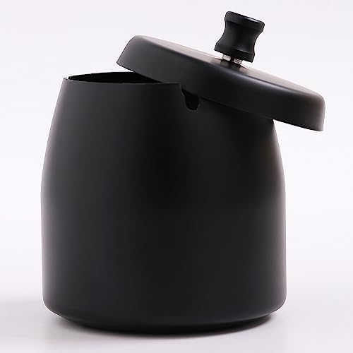 INONE Windproof Stainless Steel Ashtray with Lid
