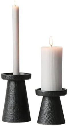 Main Mesa Stoneware Candleholder Set of 2