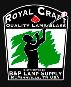 BP Lamp Clear Glass Beaded Top Chimney 8-14 Inches