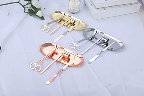 MUXSAM 4 in 1 Candle Accessory Set Rose Gold