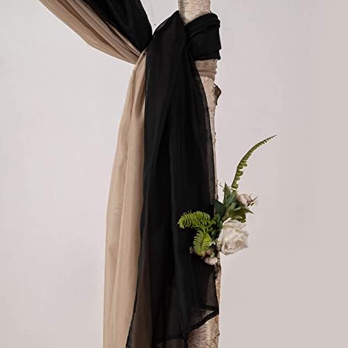 MIULEE Black Window Scarf Valance for Halloween Decor