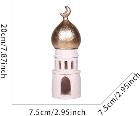 Hebdids Decorative Mosque Tower with Gold Dome
