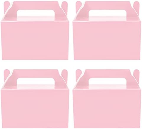 Oletx 50Pcs Pink Gable Gift Boxes for Parties