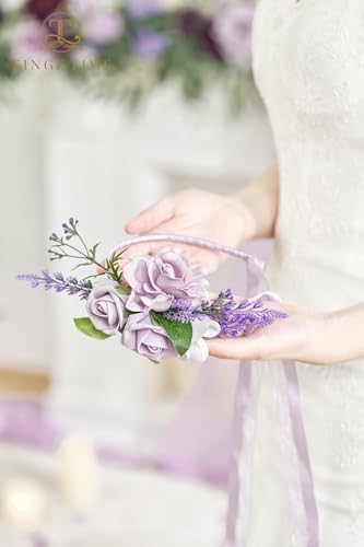 TINGE TIME Artificial Flower Basket Set for Wedding