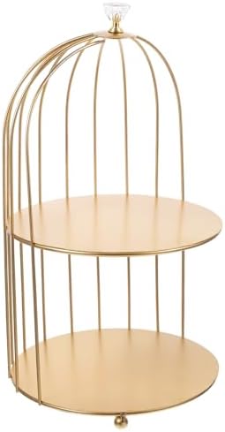 Cabilock Bird Cage Cosmetic Rack Double Tier Organizer