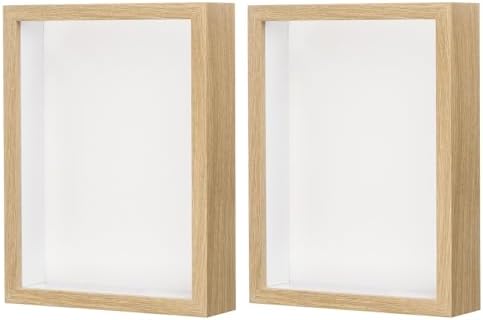 2 Pack 6x8 Inch Wooden Shadow Box Frame