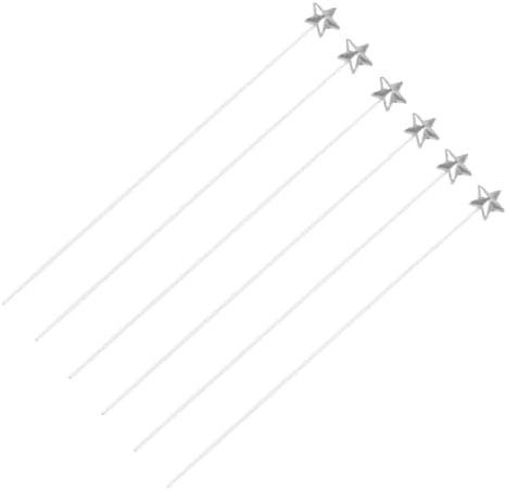 50pcs 3D Silver Star Cake Toppers for Birthday Celebrations