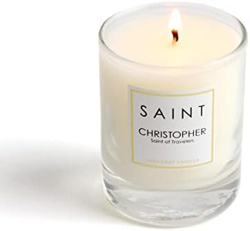 Saint Scented Votive Candle with Prayer and Coin