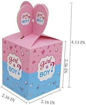KUPOO 50PCS Gender Reveal Candy Boxes Pink Blue Treat Favor Boxes