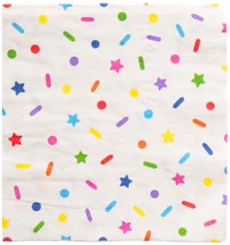 Sprinkles Smiles Rainbow Cake Slice Napkins Pack of 20