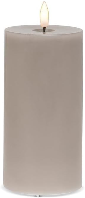 Abbott Collection Luxlite LED Flameless Wax Candle Gray 3x6 H