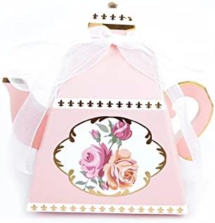 25 Mini Teapot Favor Boxes Dusty Rose