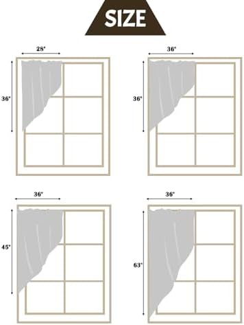 Swag Valances for Windows Gradient Sage Green 2 Panels 28x36 Inch