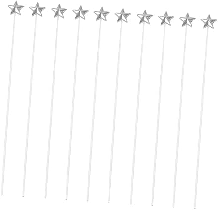 50pcs Silver Star Cake Toppers Decorative Birthday Supplies