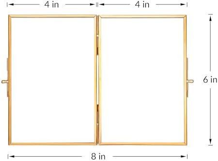 Redhugo Brass Pressed Flower Frame 4x6 Inches