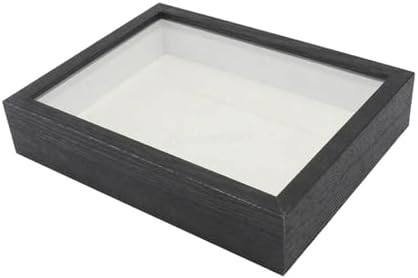 Qianly DIY Shadow Box Frame with Dried Flowers Black