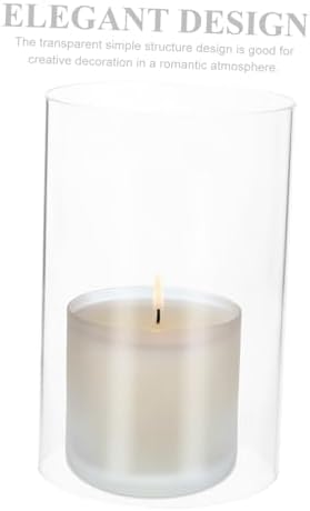 2pcs Borosilicate Glass Candle Holders for Indoor Outdoor Use
