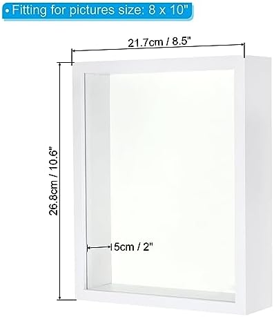 PATIKIL 8x10 Shadow Box Frame White