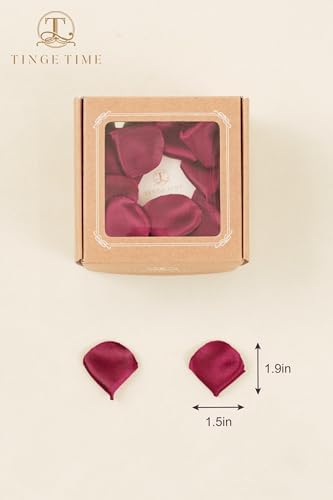 TINGE TIME 300pcs Silk Rose Petals Heart Shape Wedding Decor