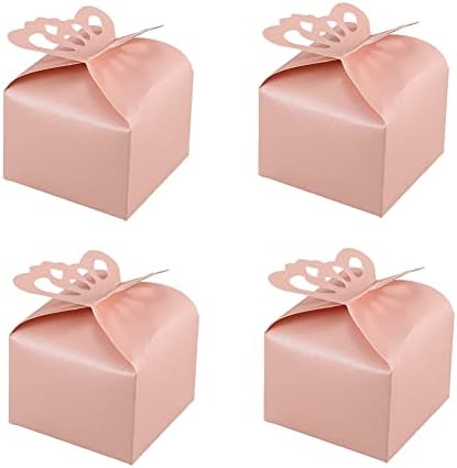 KUPOO 50PCS Pink Butterfly Favor Boxes