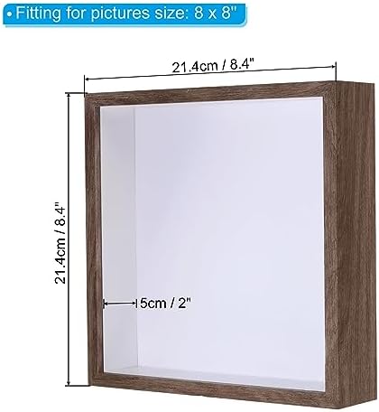 PATIKIL 8x8 Shadow Box Frame Wooden Display Stand