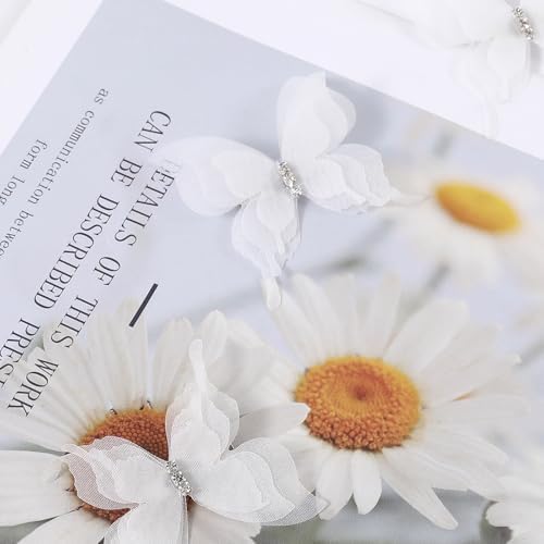 SUQ I OME 12PCS White Butterfly Curtain Decorations