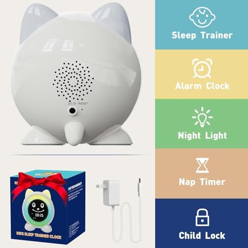 I Code Kids Alarm Clock with Night Light Nap Timer