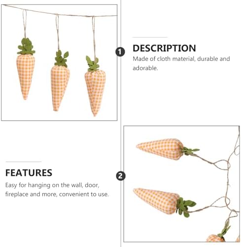 STOBAZA Easter Carrot Banner Garland 160cm