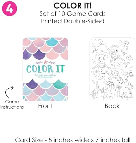 Big Dot of Happiness Mermaid Party Games Bundle