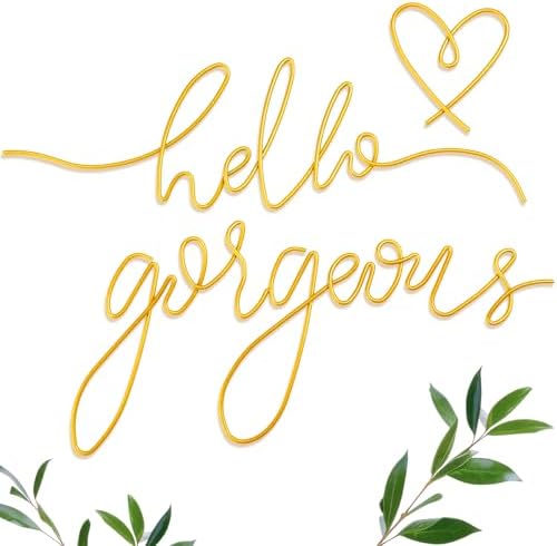 Hicarer Hello Gorgeous Gold Wall Art Decor Set