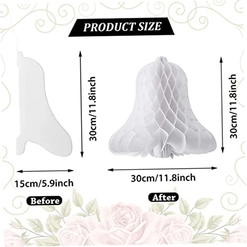 Big Heavy Paper Bells Wedding Decorations 5 Pack