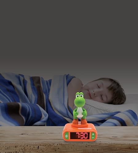 LEXiBOOK Super Mario Yoshi Nightlight Alarm Clock