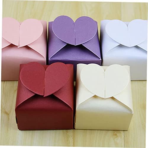FRCOLOR 50pcs Heart Shaped Candy Boxes for Celebrations