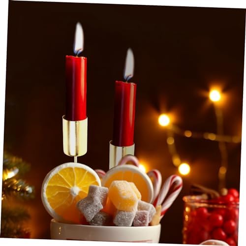 5pcs Christmas Candle Holder Spike Multi-Functional Decor Insert
